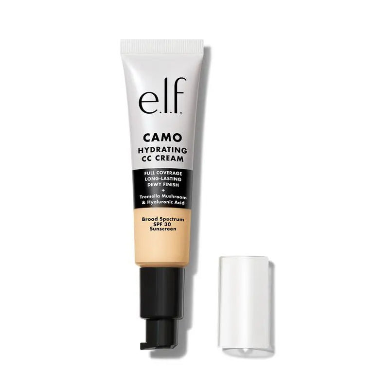 E.L.F. Camo Hydrating CC Cream SPF 30 – Full Coverage Colour Correcting Foundation with Dewy Finish, Vegan & Cruelty-Free Makeup, Lightweight Hydrating Face Cream 30ml