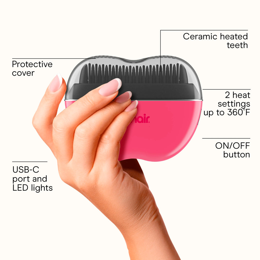 Conair Cordless Heated Brush – Compact Travel-Ready Hair Styling Brush for Smooth, Voluminous & Frizz-Free Hair
