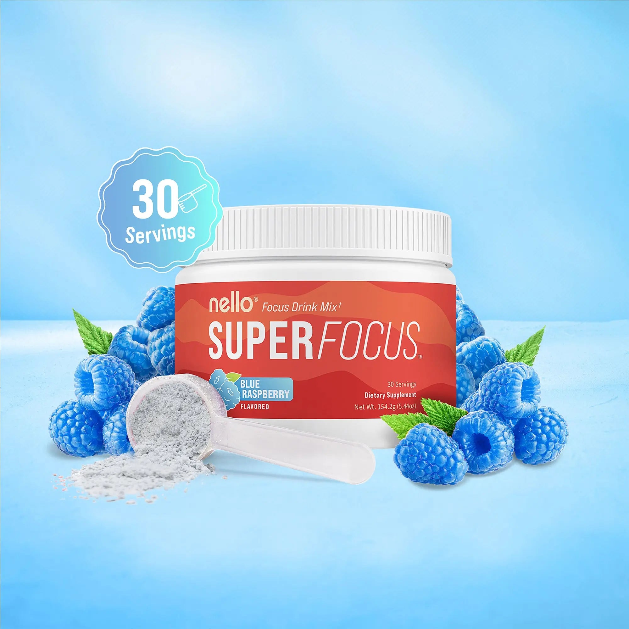 Nootropic Energy Drink Mix – Memory, Focus & Mental Clarity Support with Rhodiola, 30 Servings