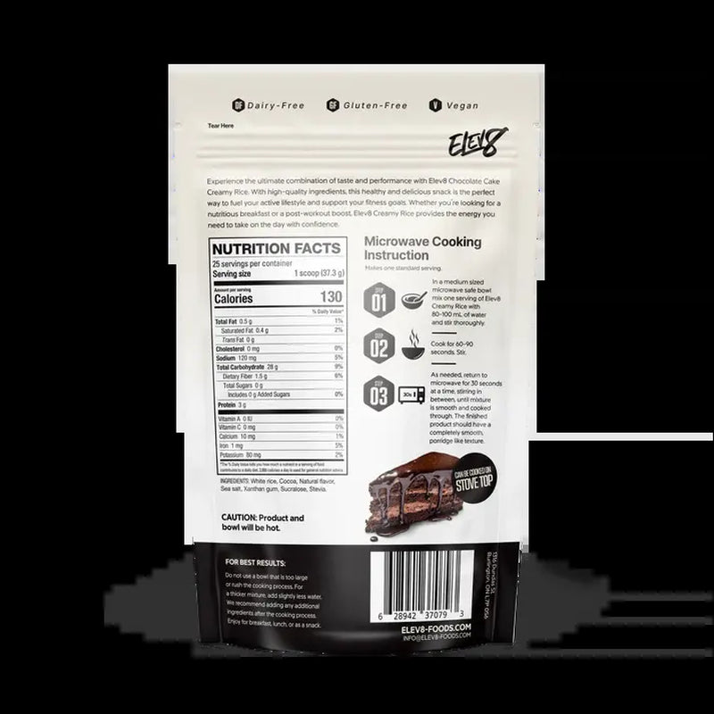 Elev8 Creamy Rice Hot Cereal – Smooth Cream of Rice Breakfast with 25 Servings