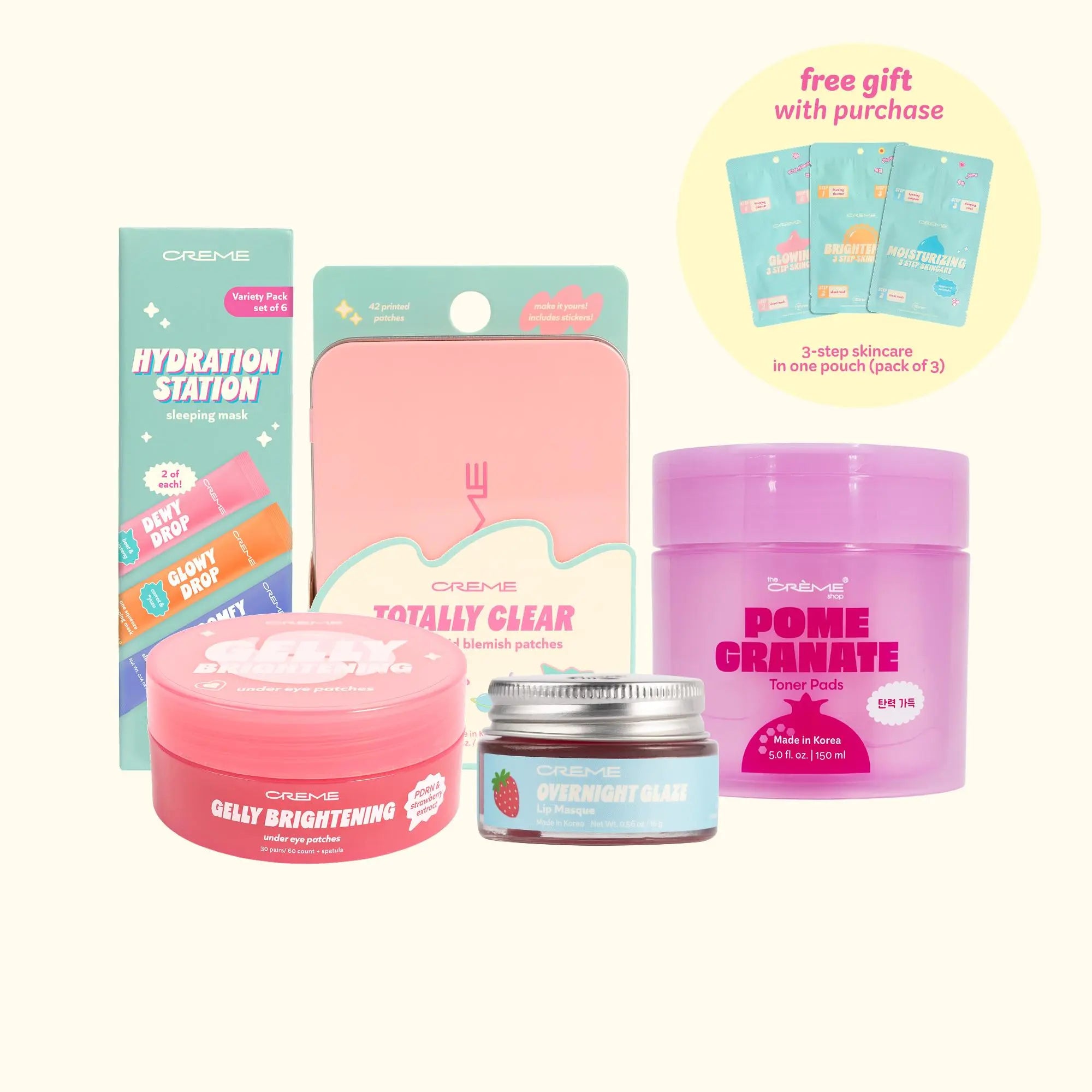 Yonna Jay x Lala Baptiste Snooze & Glow Skincare Bundle – Centella Toner Pads, Brightening Under Eye Patches & Korean PDRN Skincare Set with Ceramides, Hyaluronic Acid, Tea Tree & Collagen for Skin Barrier Repair