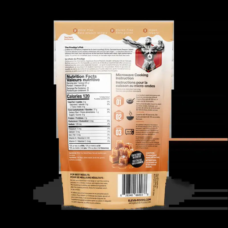 Elev8 Creamy Rice Hot Cereal – Smooth Cream of Rice Breakfast with 25 Servings