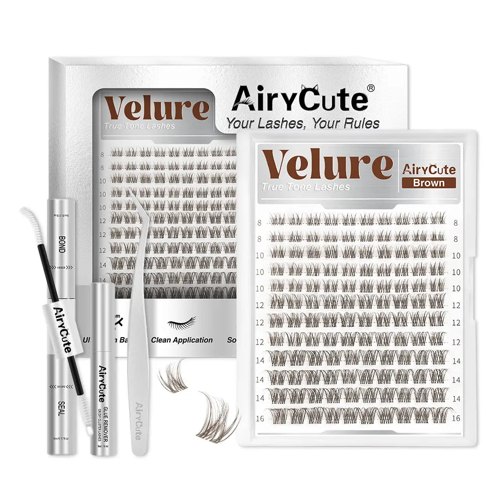 Airycute LIVE Exclusive Cluster Lashes – Viral DIY Lash Extensions with Best-Selling Styles Bubble, Elara, Brown Flaunt, Velure, Downy & Viva | Limited-Time Low Prices