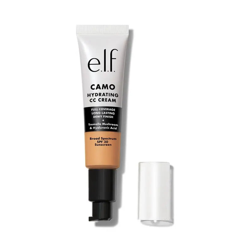 E.L.F. Camo Hydrating CC Cream SPF 30 – Full Coverage Colour Correcting Foundation with Dewy Finish, Vegan & Cruelty-Free Makeup, Lightweight Hydrating Face Cream 30ml