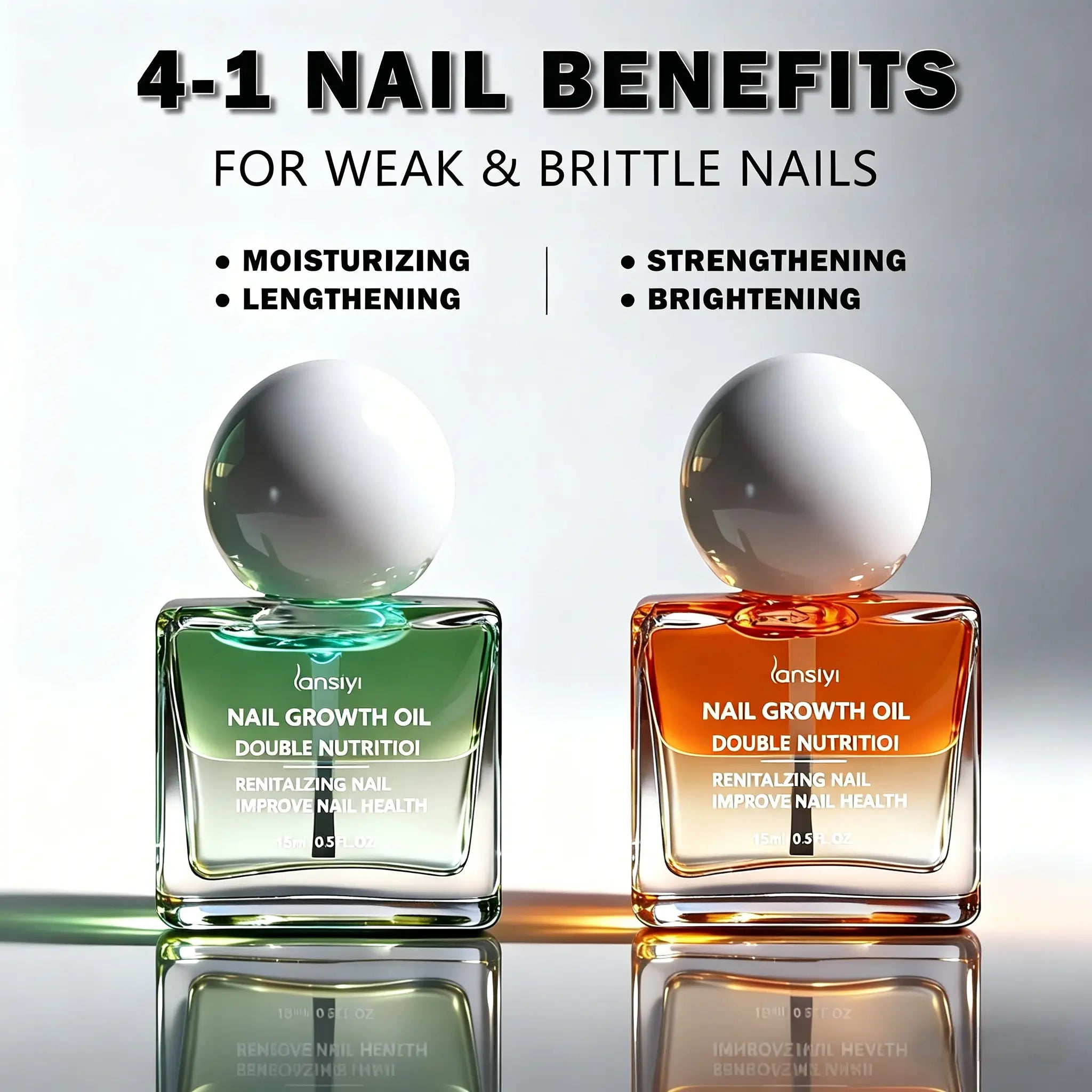 Rongshu Cosmetics Organic Nail Care Oil – Growth & Brightening Treatment for Damaged Nails