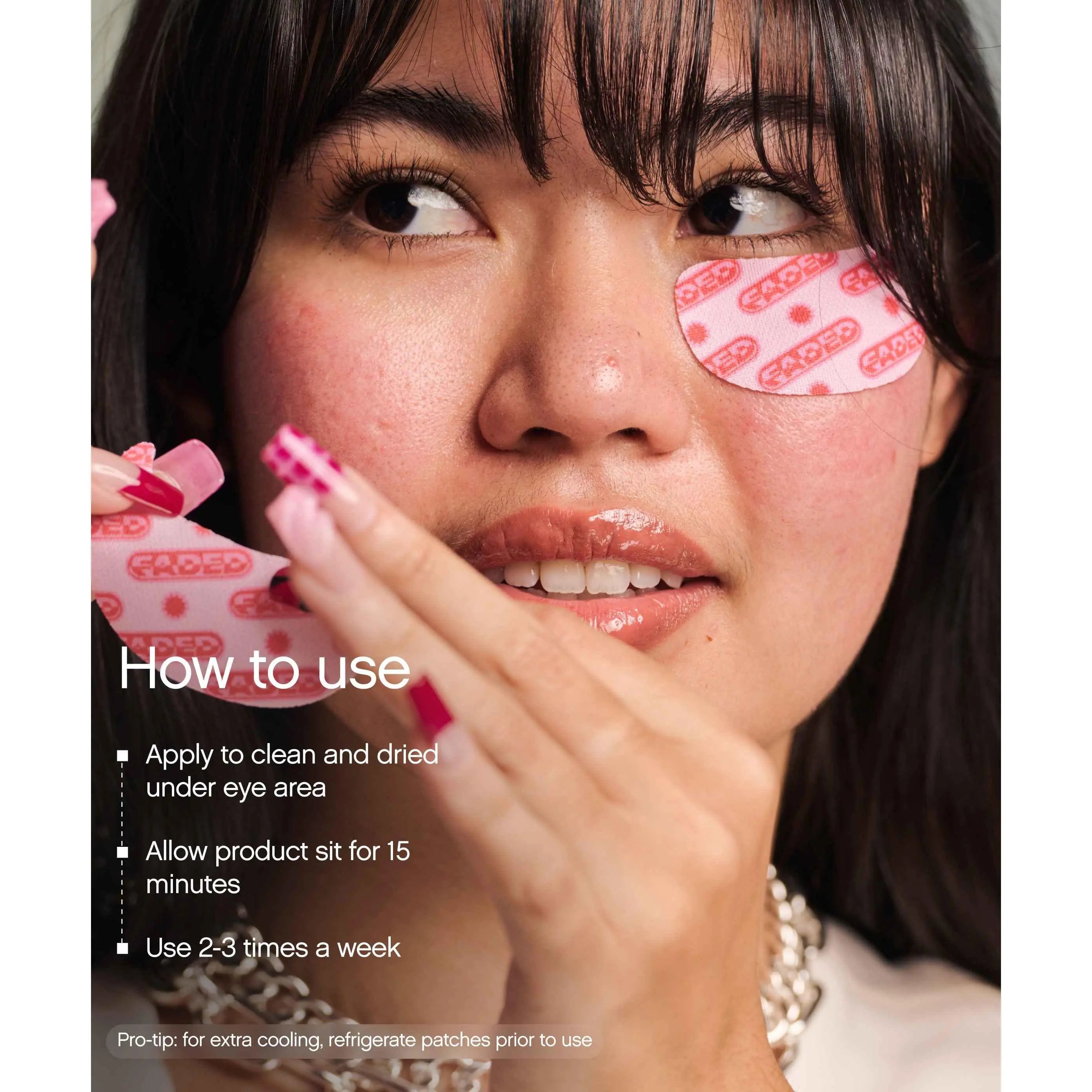 Faded Under Eye Masks – Hydrating & Brightening Eye Patches with Arbutin & Caffeine for Dark Circles, Firming Anti-Ageing Skincare for Enhanced Skin Tone