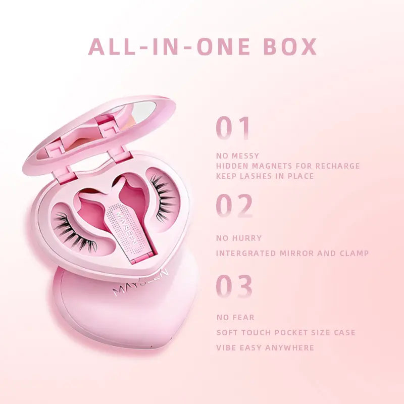 MAYSEEN Luxury Magnetic Eyelashes Kit – Premium Reusable Glue-Free Magnetic Lashes with Applicator | Waterproof, Lightweight & Natural Wispy False Eyelashes with Eyelash Curler & Lash Setting Liquid