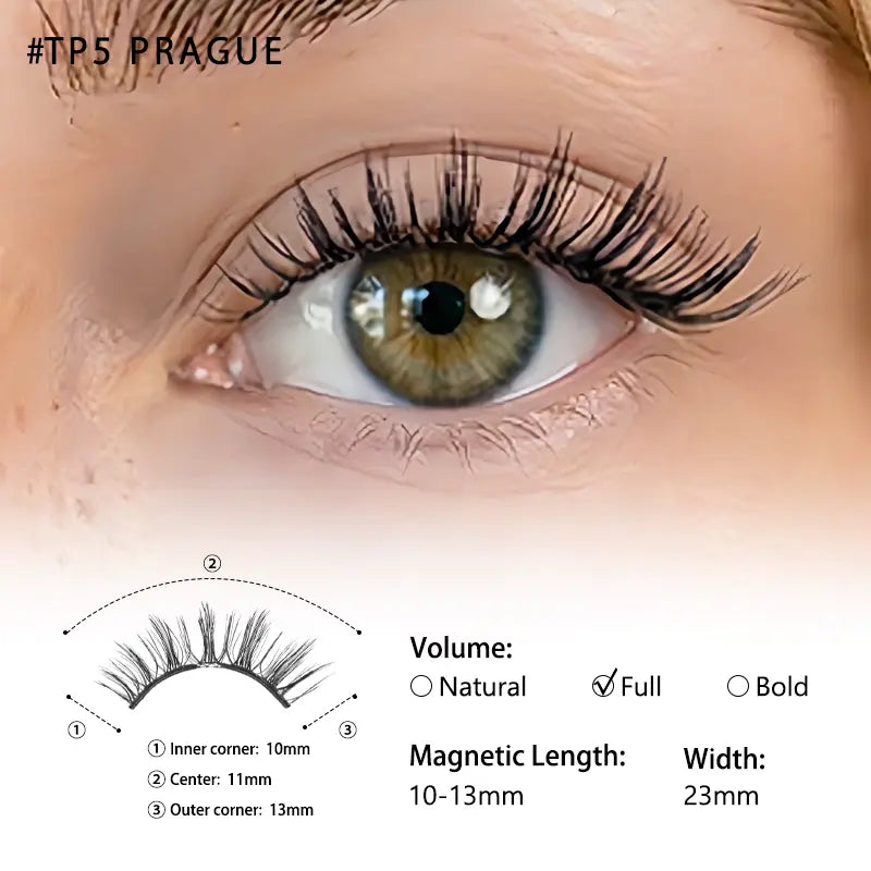 MAYSEEN Luxury Magnetic Eyelashes Kit – Premium Reusable Glue-Free Magnetic Lashes with Applicator | Waterproof, Lightweight & Natural Wispy False Eyelashes with Eyelash Curler & Lash Setting Liquid