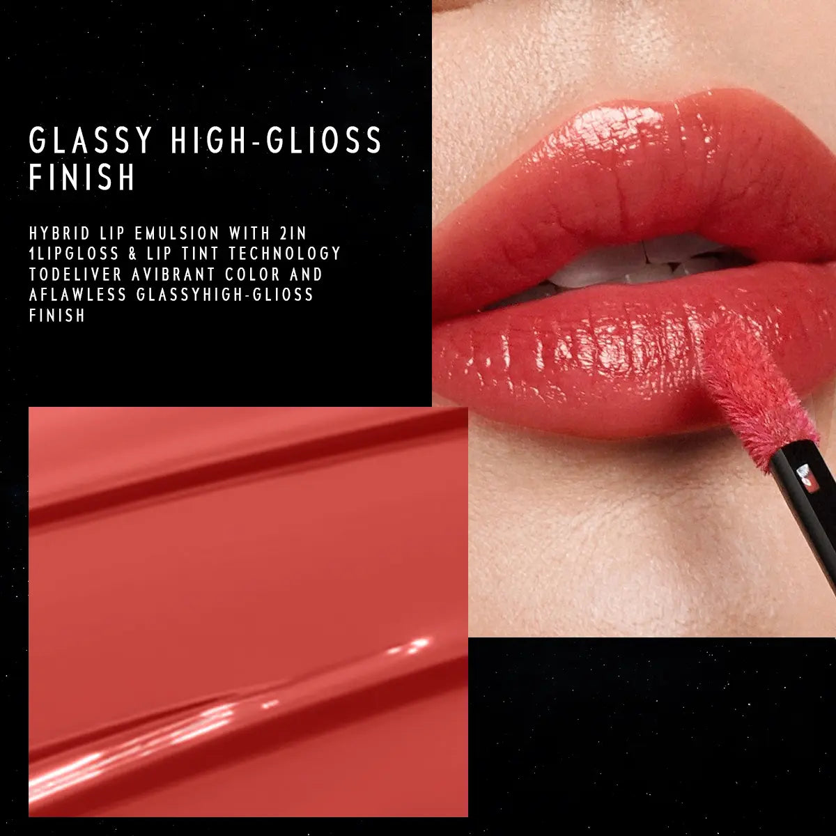 TIMEPHORIA Stellar Dust Lip Stain 5ML – High Coverage Glossy Lip Tint with Glassy Finish & 30% Moisture Essence | Long-Lasting Hydrating Lip Stain for Smooth, Flawless Makeup Look