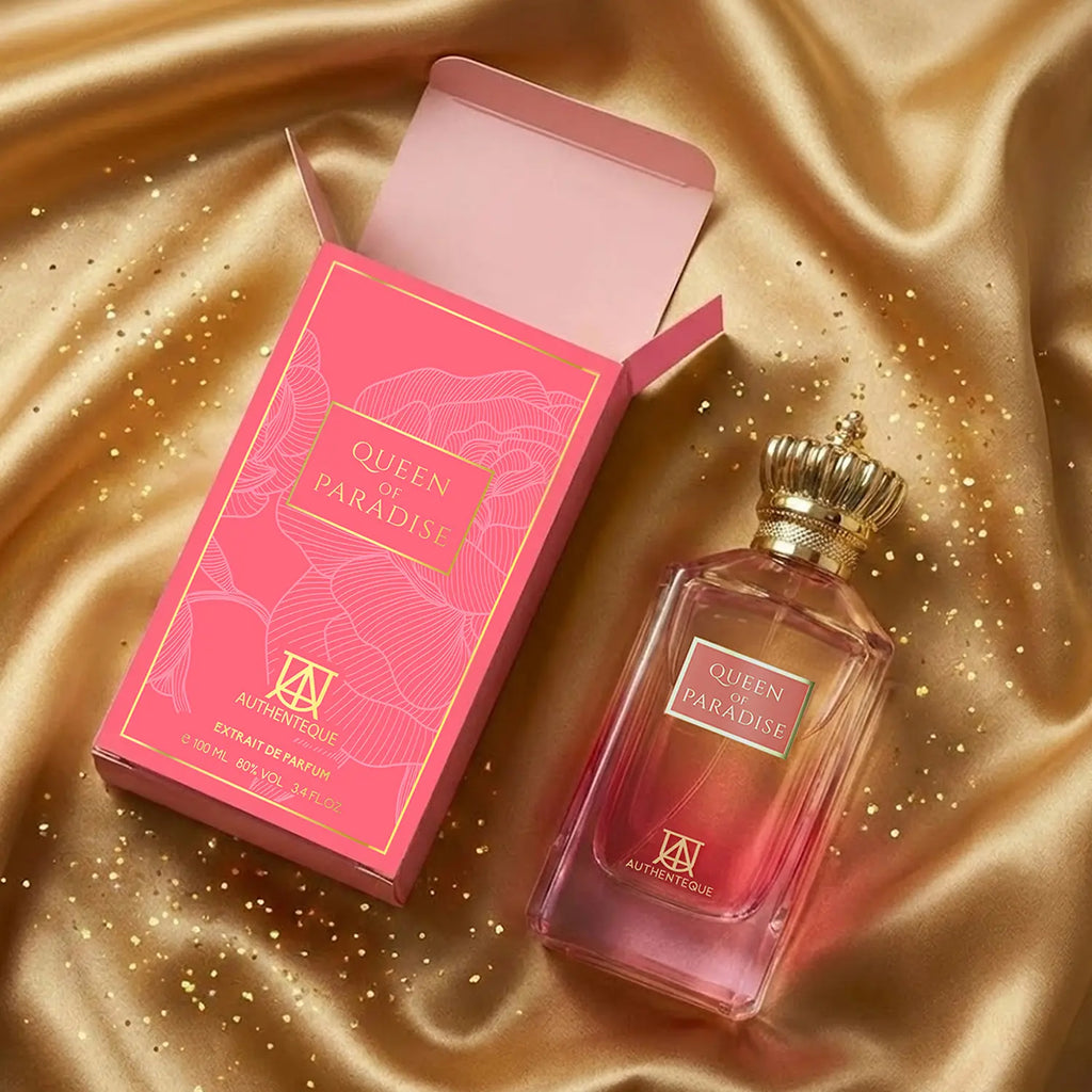 AUTHENTEQUE Queen of Paradise Women'S Eau De Parfum (EDP) - 100Ml (3.4 Oz) Single Item, Long-Lasting Luxury Arabian Perfume for Women with Vanilla, Lavender, Mandarin, Paraben-Free for Daily Wear, Perfumes for Women