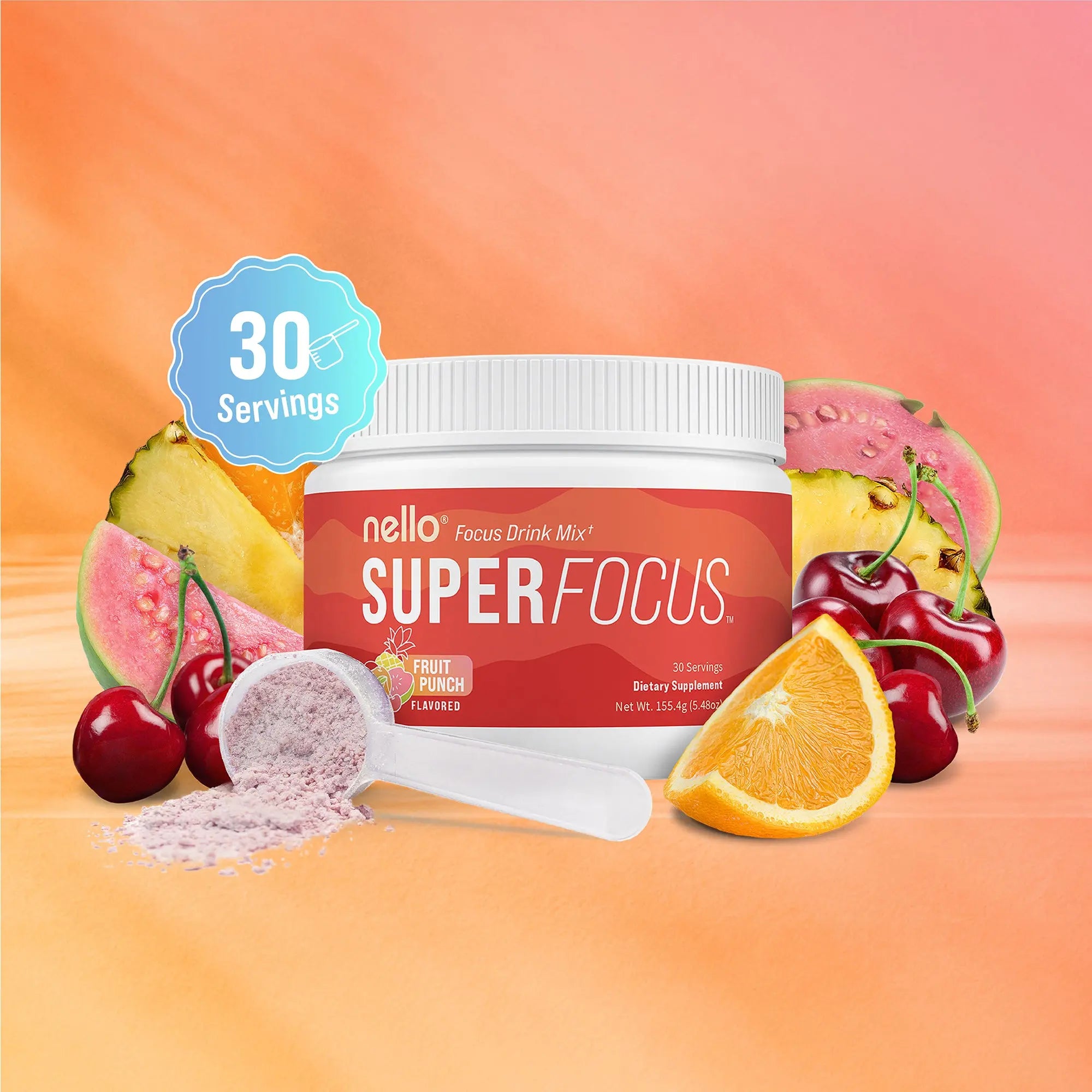 Nootropic Energy Drink Mix – Memory, Focus & Mental Clarity Support with Rhodiola, 30 Servings