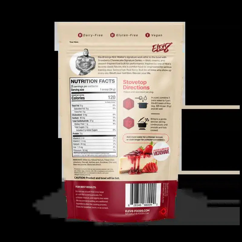 Elev8 Creamy Rice Hot Cereal – Smooth Cream of Rice Breakfast with 25 Servings