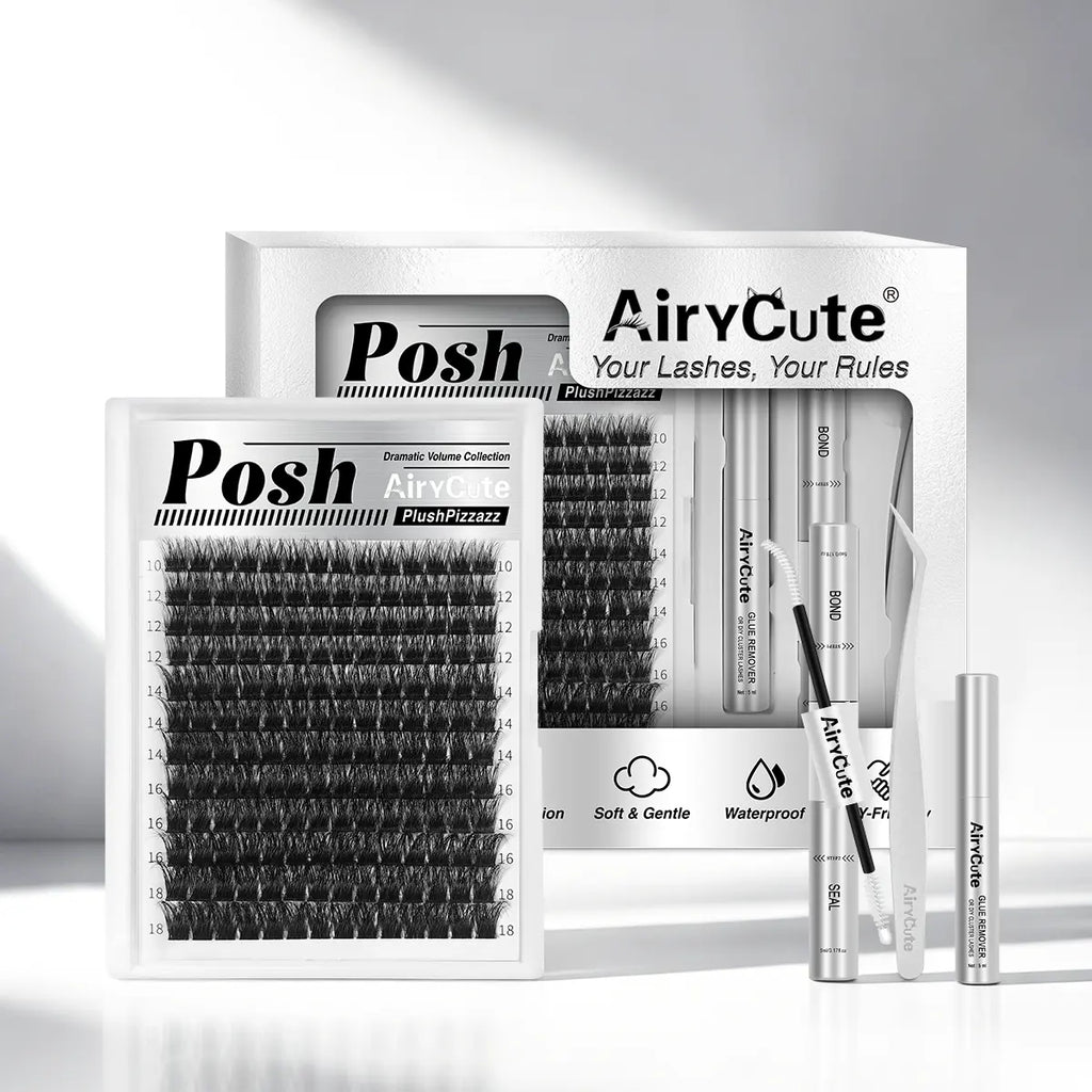 Airycute LIVE Exclusive Cluster Lashes – Viral DIY Lash Extensions with Best-Selling Styles Bubble, Elara, Brown Flaunt, Velure, Downy & Viva | Limited-Time Low Prices