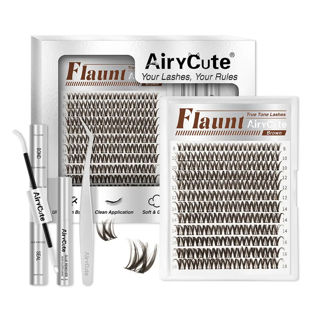 Airycute LIVE Exclusive Cluster Lashes – Viral DIY Lash Extensions with Best-Selling Styles Bubble, Elara, Brown Flaunt, Velure, Downy & Viva | Limited-Time Low Prices