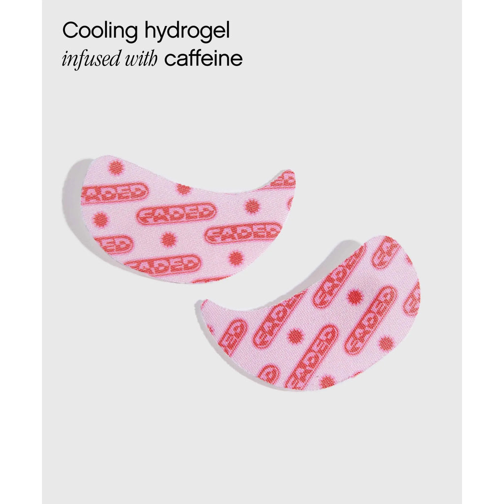 Faded Under Eye Masks – Hydrating & Brightening Eye Patches with Arbutin & Caffeine for Dark Circles, Firming Anti-Ageing Skincare for Enhanced Skin Tone