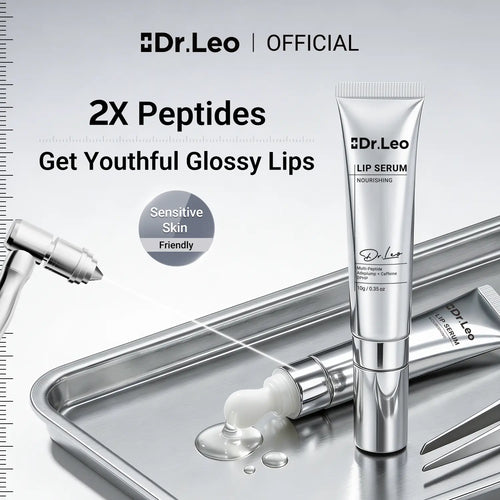 Dr. Leo Peptide Lip Serum – Firming & Plumping Lip Treatment for Dry Lips, Fine Lip Lines & Volume Loss, Hydrating Anti-Aging Lip Care for Smooth Fuller-Looking Lips