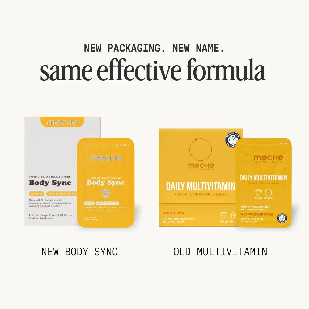 Body Sync Rapid Dissolve Multivitamin – Daily Vitamin & Nutrient Support Strips, 30 Count