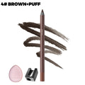 Gel Eyeliner Pencil Set – Smudge-Proof Long-Lasting Brown & Plum Eye Liners with Sharpener & Free Puff | Smooth Creamy Formula for Oily Lids & Mature Skin