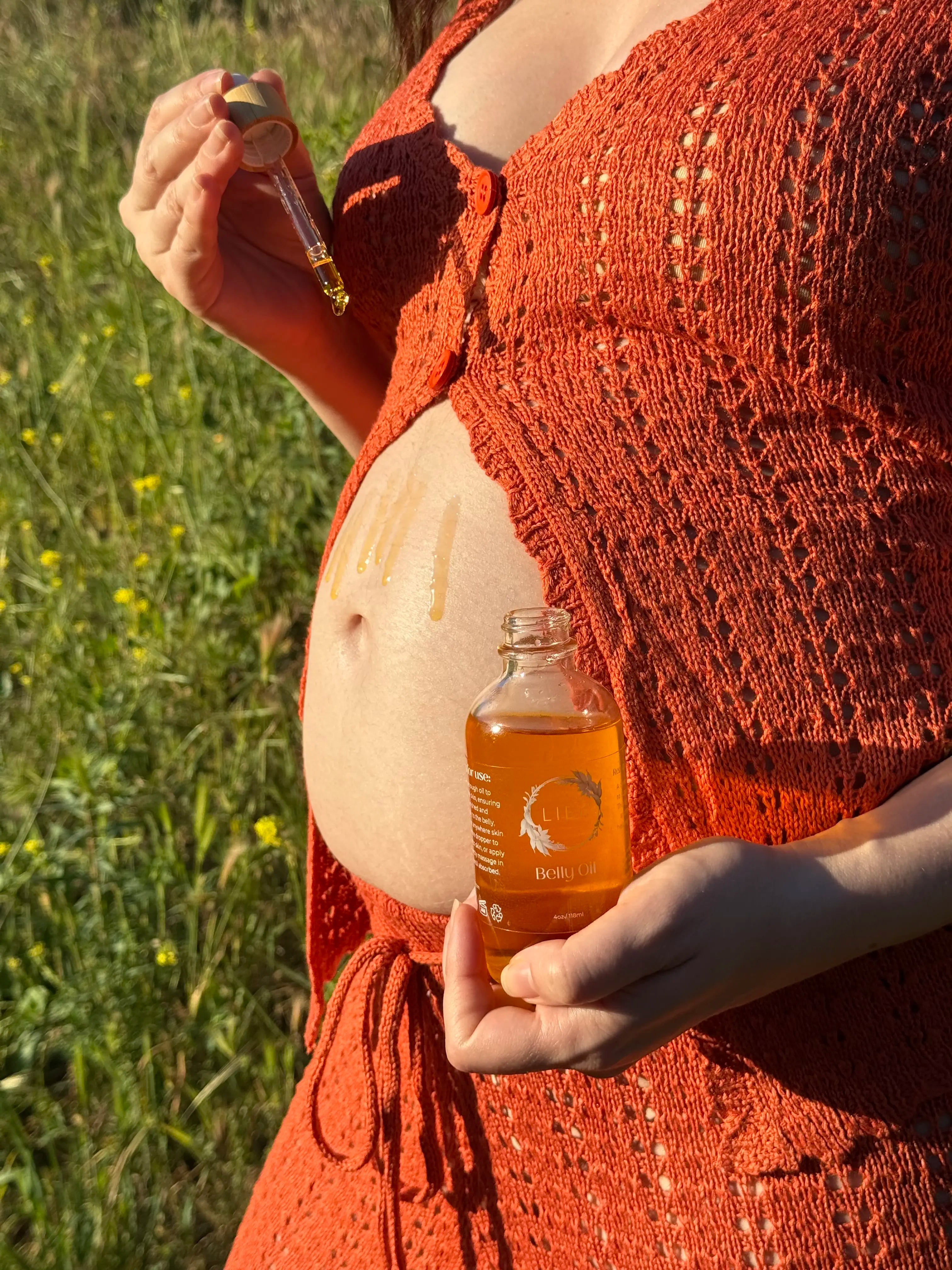 Belly Oil for Pregnancy Stretch Mark  – Nourishing Plant-Based Formula for Skin Elasticity & Comfort