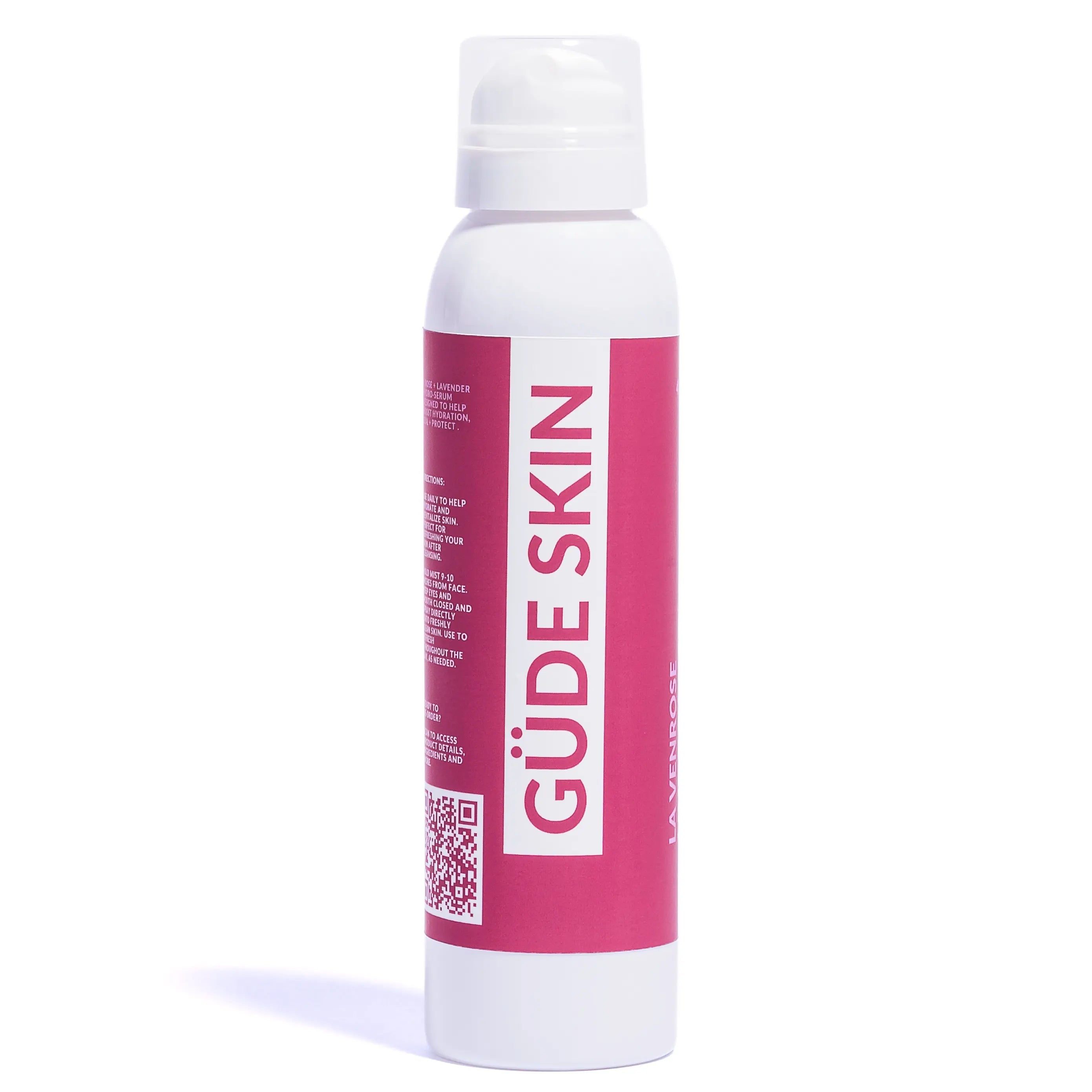 GÜDE SKIN La Venrose Hydromist Organic Lavender Rosewater Toner with Hyaluronic Acid for Acne & Oily Skin Care Hydrating Serum Moisturizer
