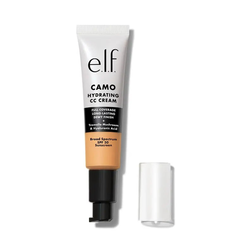E.L.F. Camo Hydrating CC Cream SPF 30 – Full Coverage Colour Correcting Foundation with Dewy Finish, Vegan & Cruelty-Free Makeup, Lightweight Hydrating Face Cream 30ml