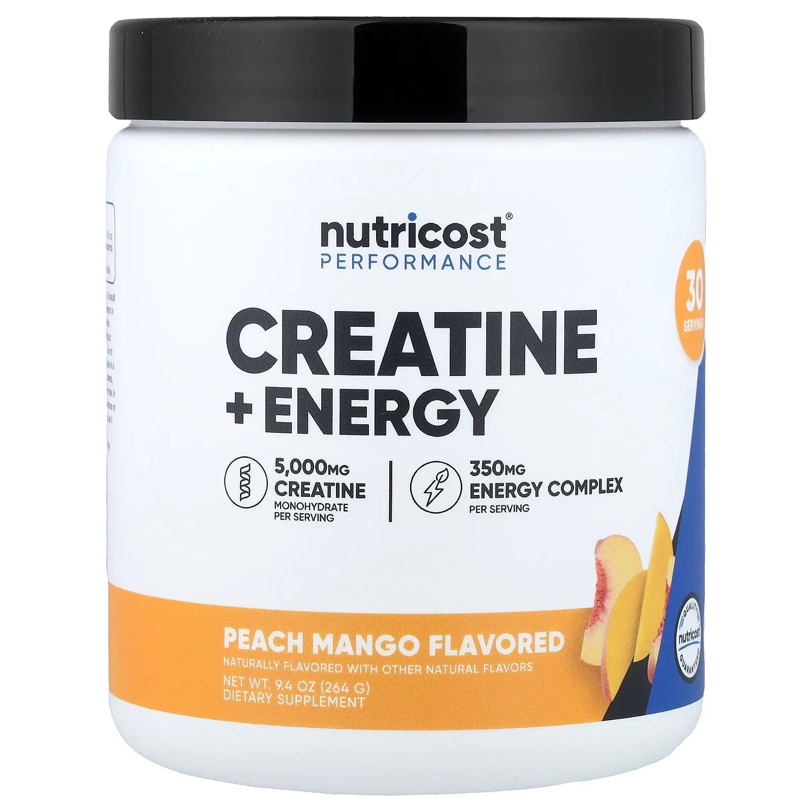 Nutricost Performance Creatine + Energy – Muscle Energy & Workout Support Powder 9.4 Oz (264 G)