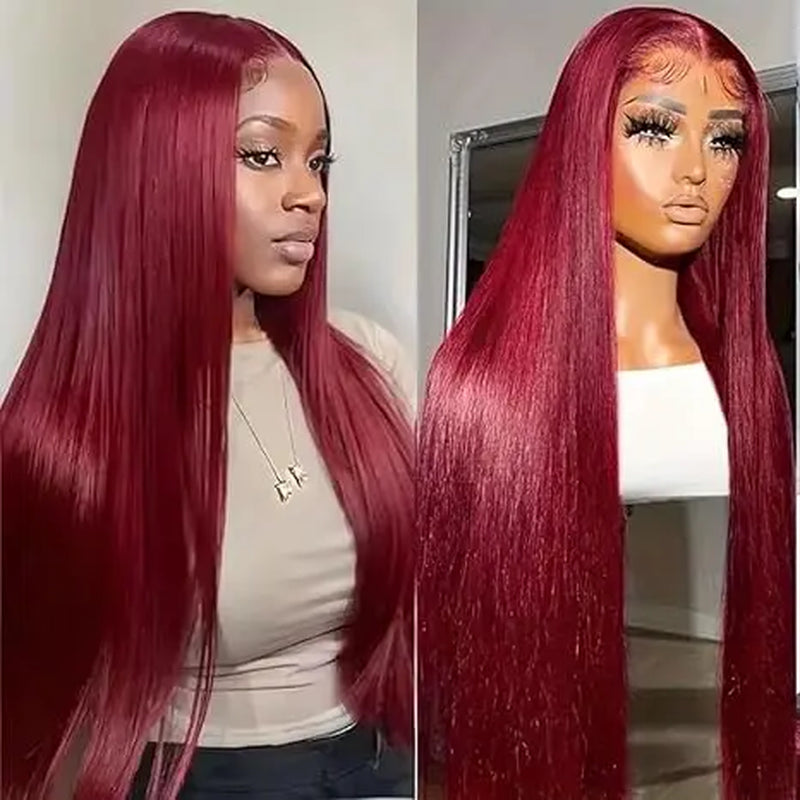Human Hair Lace Front Wig – 13x4 HD Transparent Lace Deep Wave, Body Wave & Straight Wig for Black Women | 180% Density Brazilian Human Hair Wig (22 Inch)