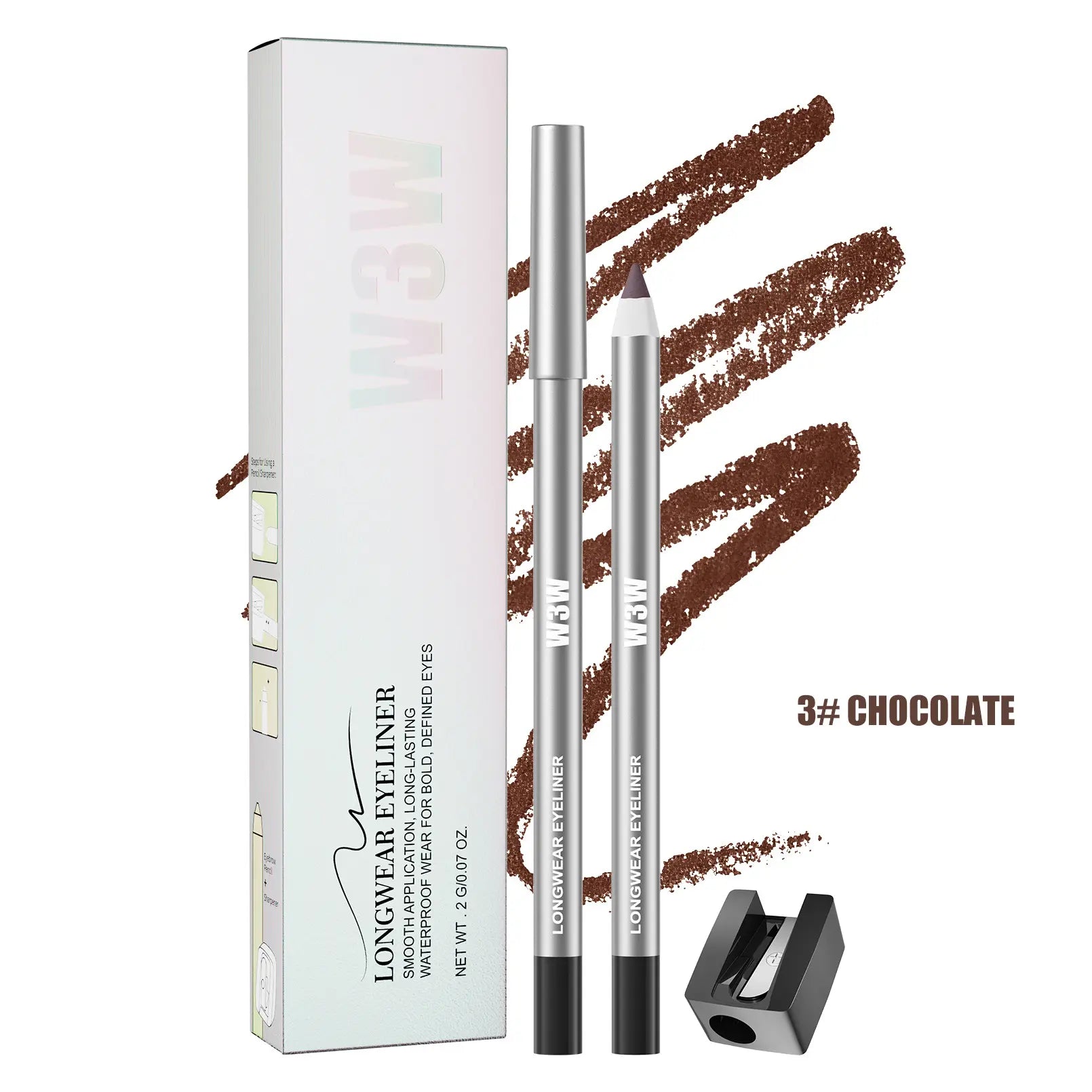 Eyeliner Pencil 24HR Waterproof – Ultra Smooth Smudge-Proof Long-Wear Eye Liner with Intense Color Payoff | Precision Creamy Formula for All-Day Flawless Makeup
