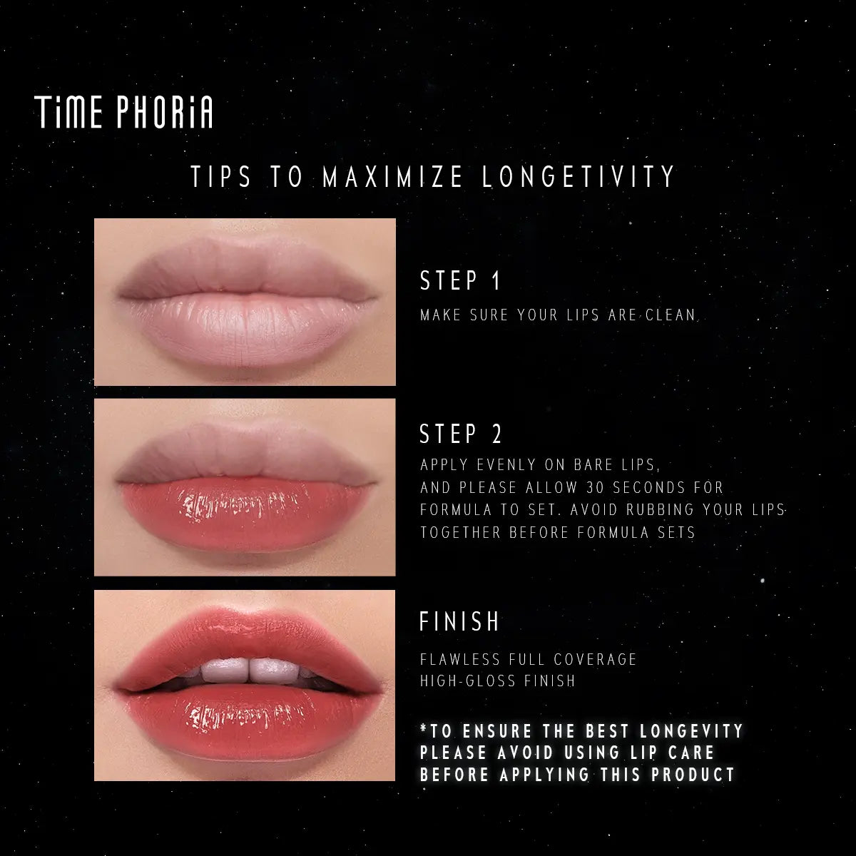 TIMEPHORIA Stellar Dust Lip Stain 5ML – High Coverage Glossy Lip Tint with Glassy Finish & 30% Moisture Essence | Long-Lasting Hydrating Lip Stain for Smooth, Flawless Makeup Look