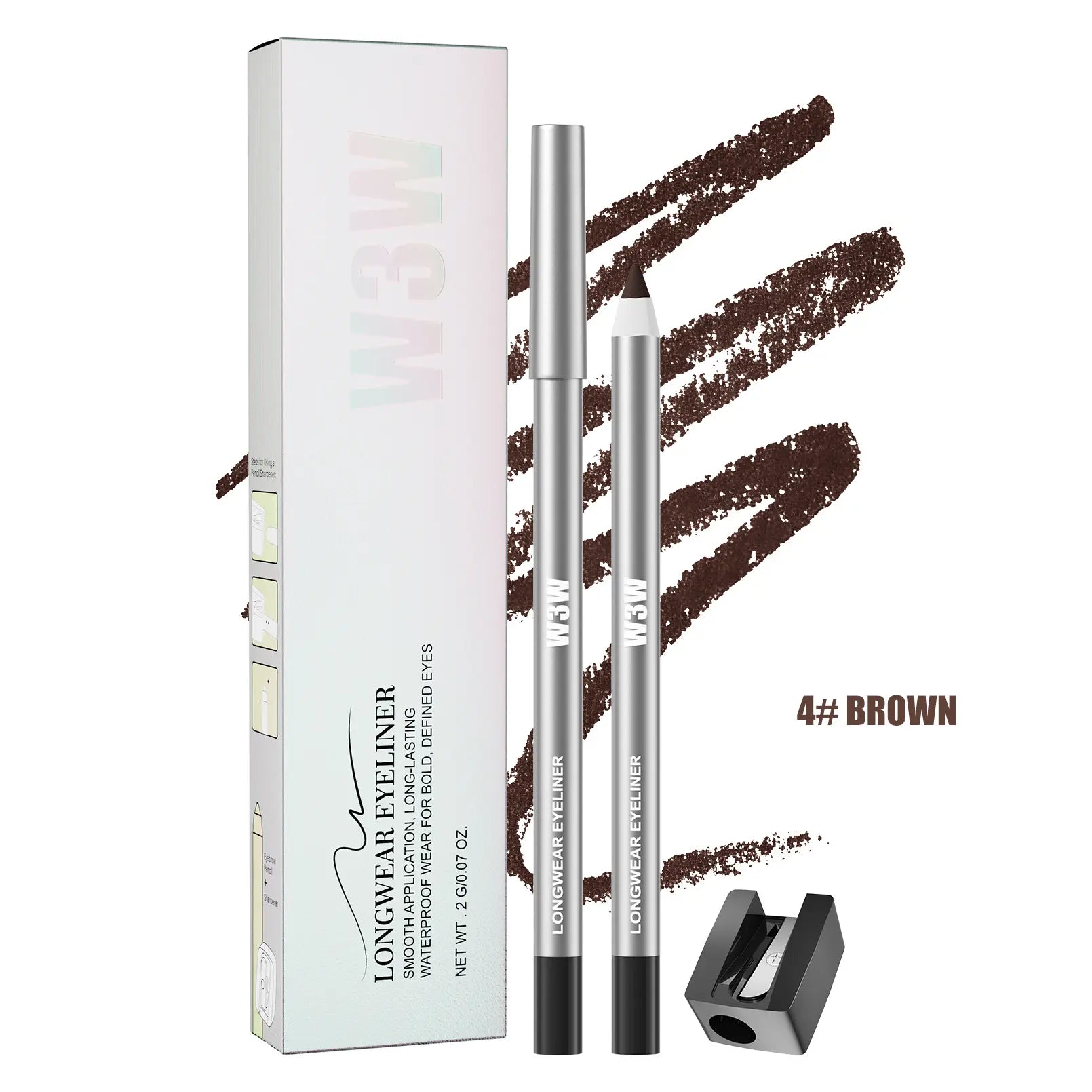 Eyeliner Pencil 24HR Waterproof – Ultra Smooth Smudge-Proof Long-Wear Eye Liner with Intense Color Payoff | Precision Creamy Formula for All-Day Flawless Makeup