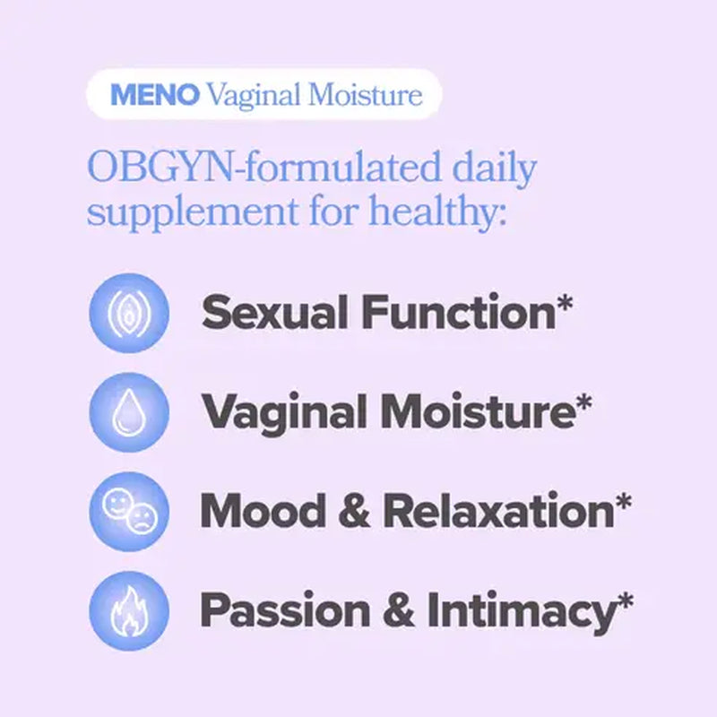 MENO Vaginal Moisture Support Capsules – Women’s Intimate Wellness Supplement, 2-Pack