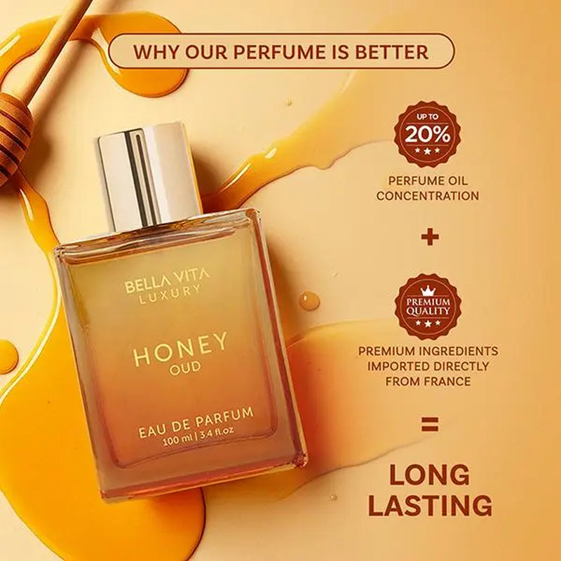 Luxury Oud & Honey Perfume – Elegant Long-Lasting Eau De Parfum for Unisex, 100ml
