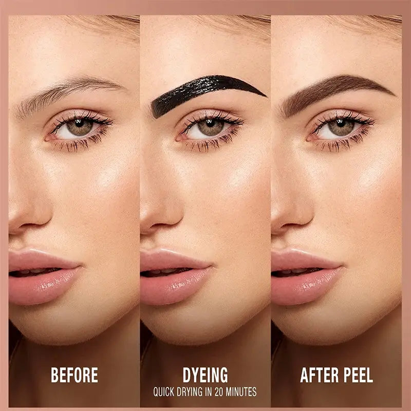OLIBOLLA Peel-Off Eyebrow Tint Gel – Professional Semi-Permanent Brow Tint for Naturally Defined Brows, Waterproof & Transfer-Resistant Formula with Up to 5-Day Long Wear
