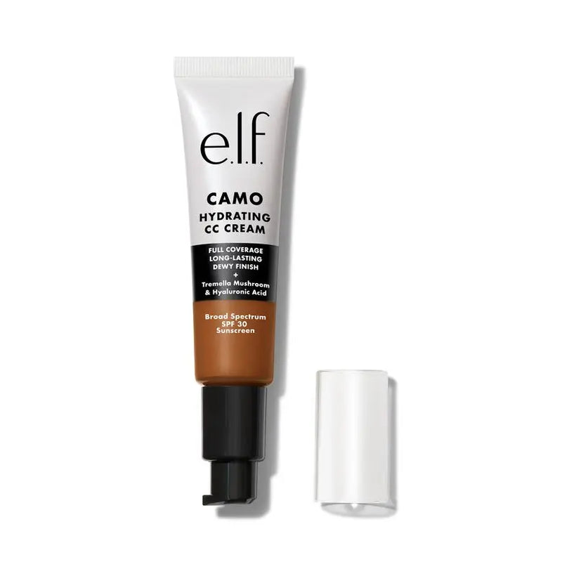 E.L.F. Camo Hydrating CC Cream SPF 30 – Full Coverage Colour Correcting Foundation with Dewy Finish, Vegan & Cruelty-Free Makeup, Lightweight Hydrating Face Cream 30ml