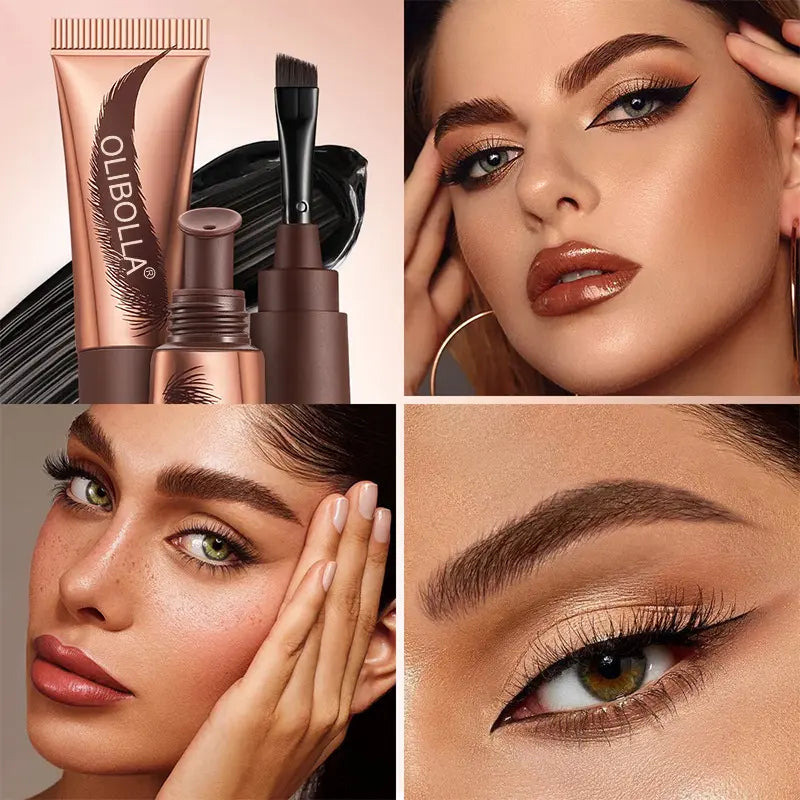 OLIBOLLA Peel-Off Eyebrow Tint Gel – Professional Semi-Permanent Brow Tint for Naturally Defined Brows, Waterproof & Transfer-Resistant Formula with Up to 5-Day Long Wear