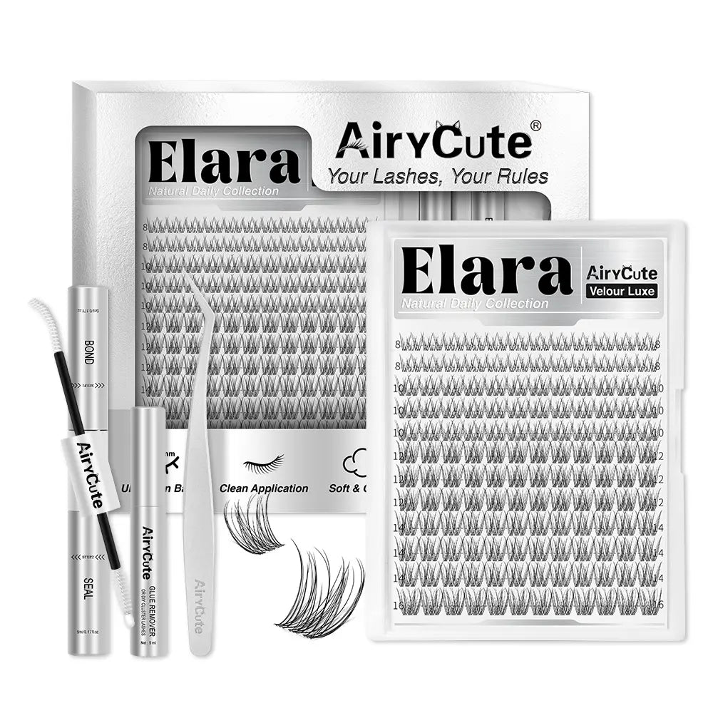 Airycute LIVE Exclusive Cluster Lashes – Viral DIY Lash Extensions with Best-Selling Styles Bubble, Elara, Brown Flaunt, Velure, Downy & Viva | Limited-Time Low Prices