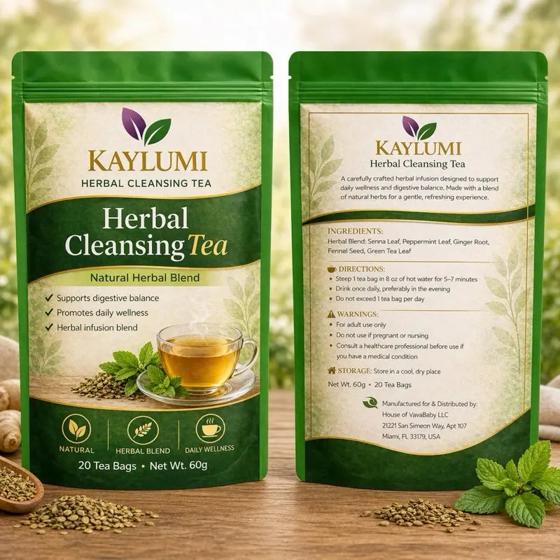 Kaylumi Herbal Cleansing Tea – Natural Detox & Gut Health Support Blend, 20 PCS