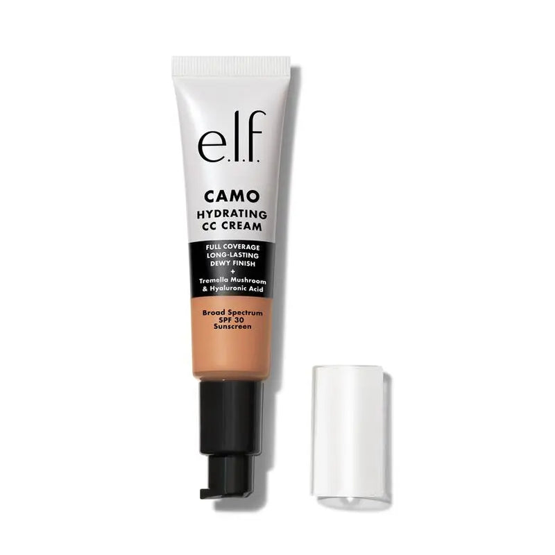 E.L.F. Camo Hydrating CC Cream SPF 30 – Full Coverage Colour Correcting Foundation with Dewy Finish, Vegan & Cruelty-Free Makeup, Lightweight Hydrating Face Cream 30ml