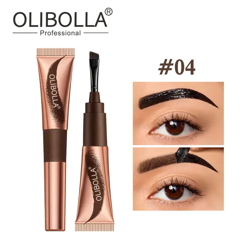 OLIBOLLA Peel-Off Eyebrow Tint Gel – Professional Semi-Permanent Brow Tint for Naturally Defined Brows, Waterproof & Transfer-Resistant Formula with Up to 5-Day Long Wear