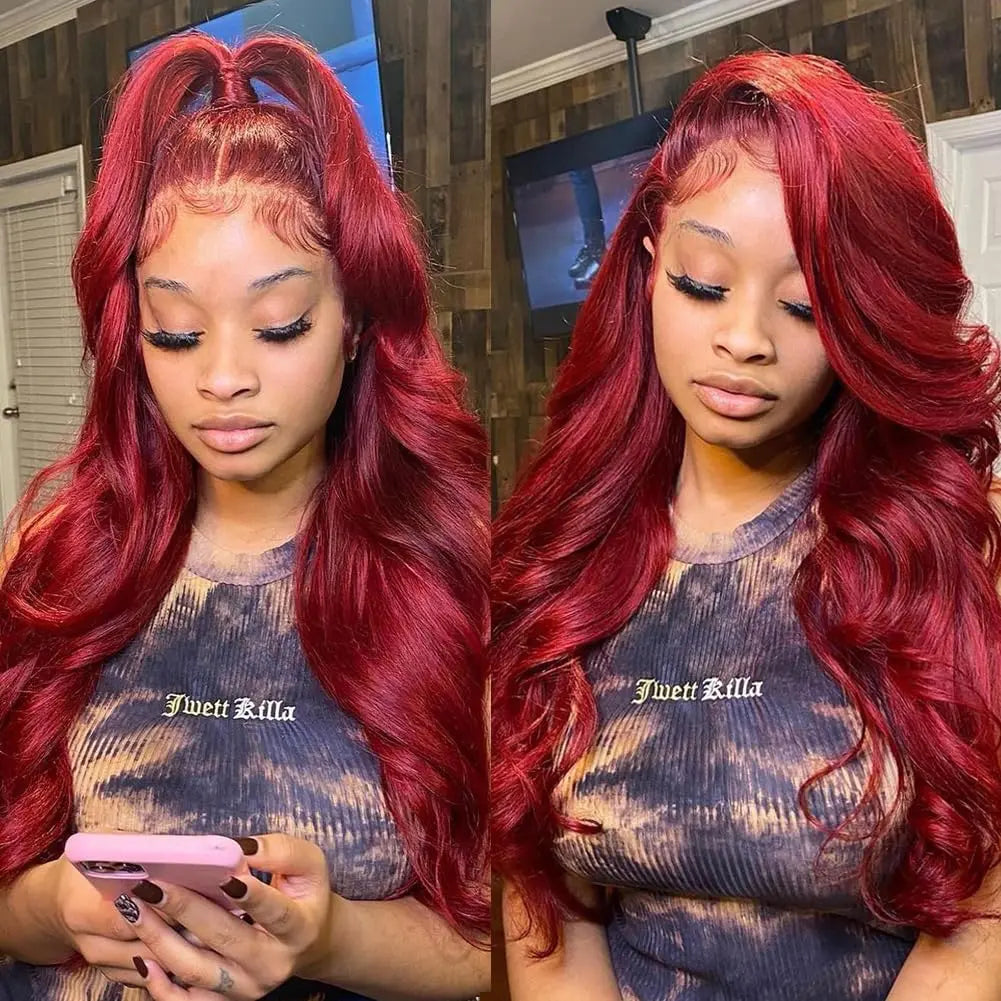 Human Hair Lace Front Wig – 13x4 HD Transparent Lace Deep Wave, Body Wave & Straight Wig for Black Women | 180% Density Brazilian Human Hair Wig (22 Inch)