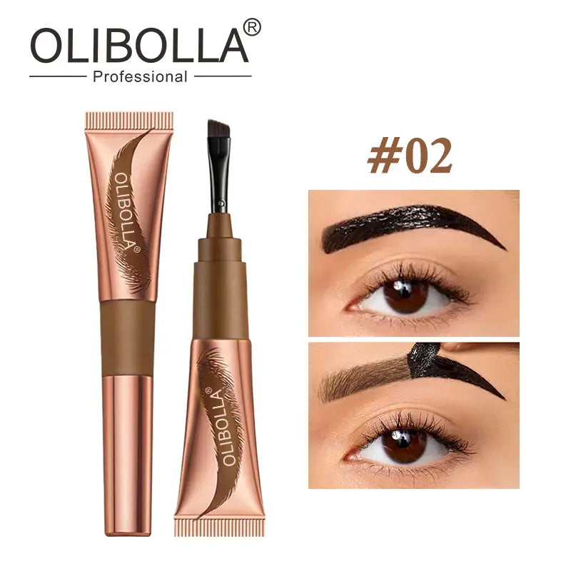 OLIBOLLA Peel-Off Eyebrow Tint Gel – Professional Semi-Permanent Brow Tint for Naturally Defined Brows, Waterproof & Transfer-Resistant Formula with Up to 5-Day Long Wear