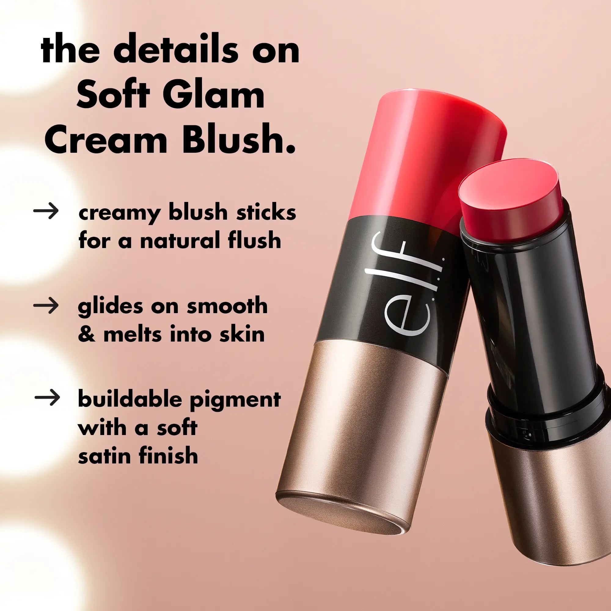 E.L.F Soft Glam Cream Blush – Lightweight Buildable Cream Blush Makeup for a Natural Dewy Flush & Long-Lasting Radiant Finish