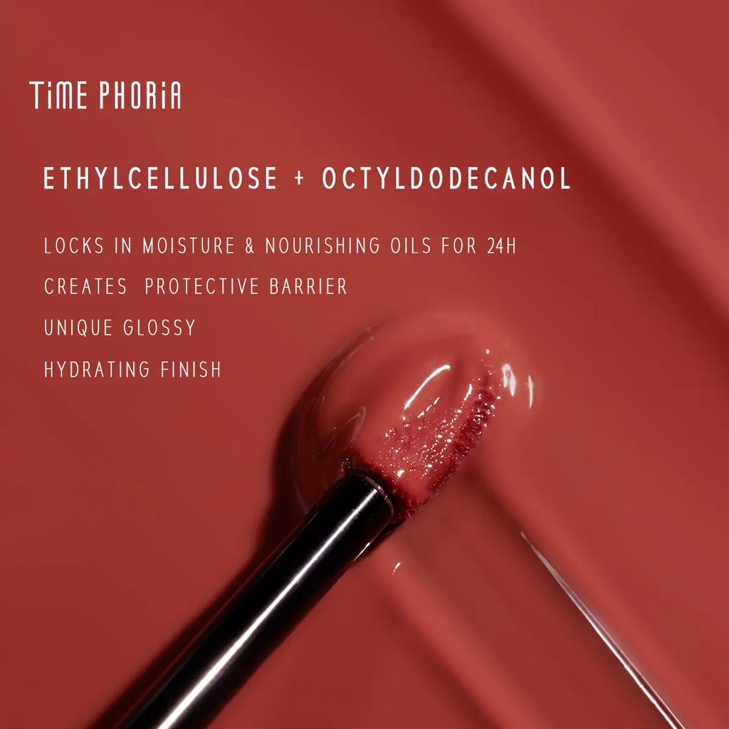 TIMEPHORIA Stellar Dust Lip Stain 5ML – High Coverage Glossy Lip Tint with Glassy Finish & 30% Moisture Essence | Long-Lasting Hydrating Lip Stain for Smooth, Flawless Makeup Look