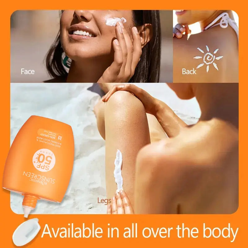 SPF 50 PA+++ Lightweight Daily Sunscreen – Broad Spectrum UV Protection for Sunburn & Tanning | Hydrating Non-Greasy Formula, No White Cast, Waterproof & Sweat Resistant Sunscreen for All Skin Types