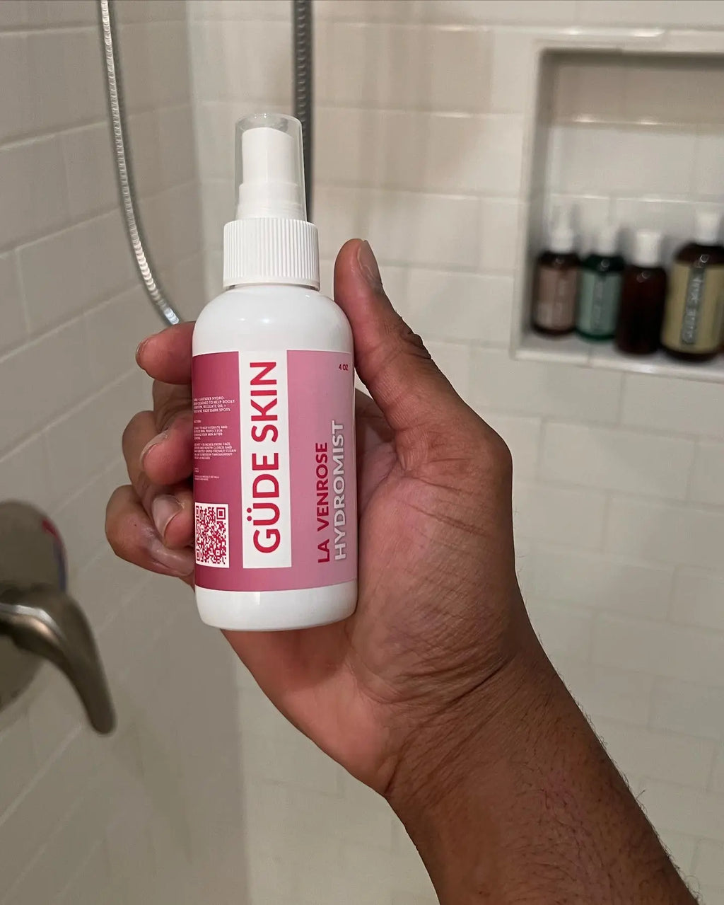 GÜDE SKIN La Venrose Hydromist Organic Lavender Rosewater Toner with Hyaluronic Acid for Acne & Oily Skin Care Hydrating Serum Moisturizer