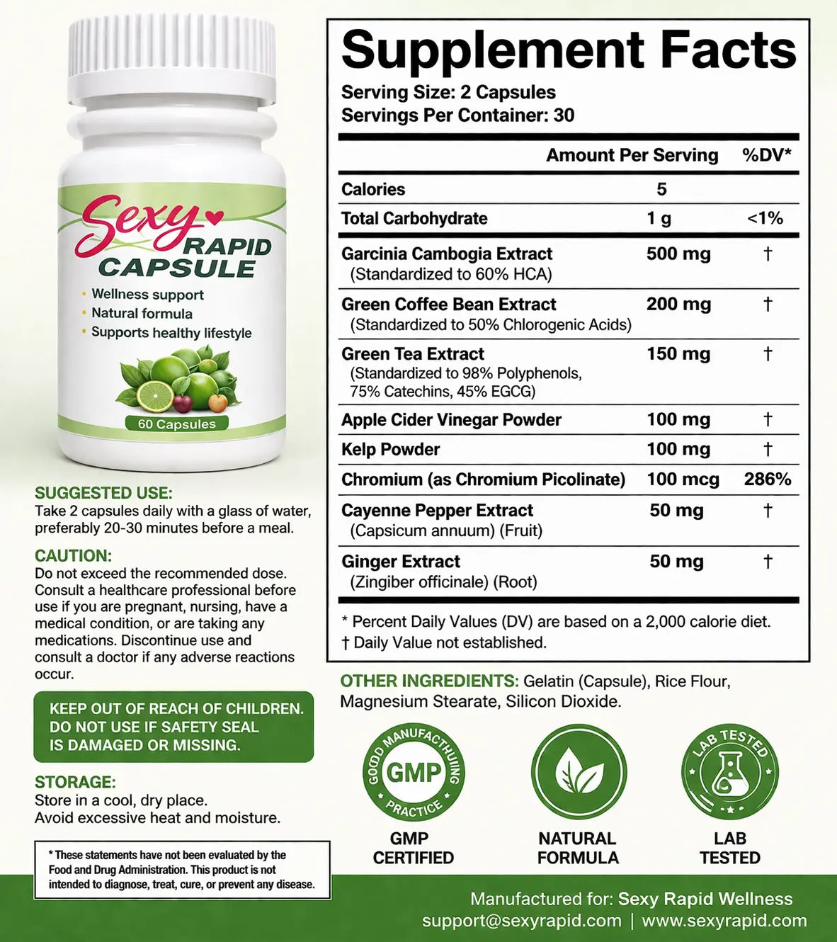 Sexy Rapid Green Tea Wellness Set – Herbal Detox & Daily Wellness Support Bundle