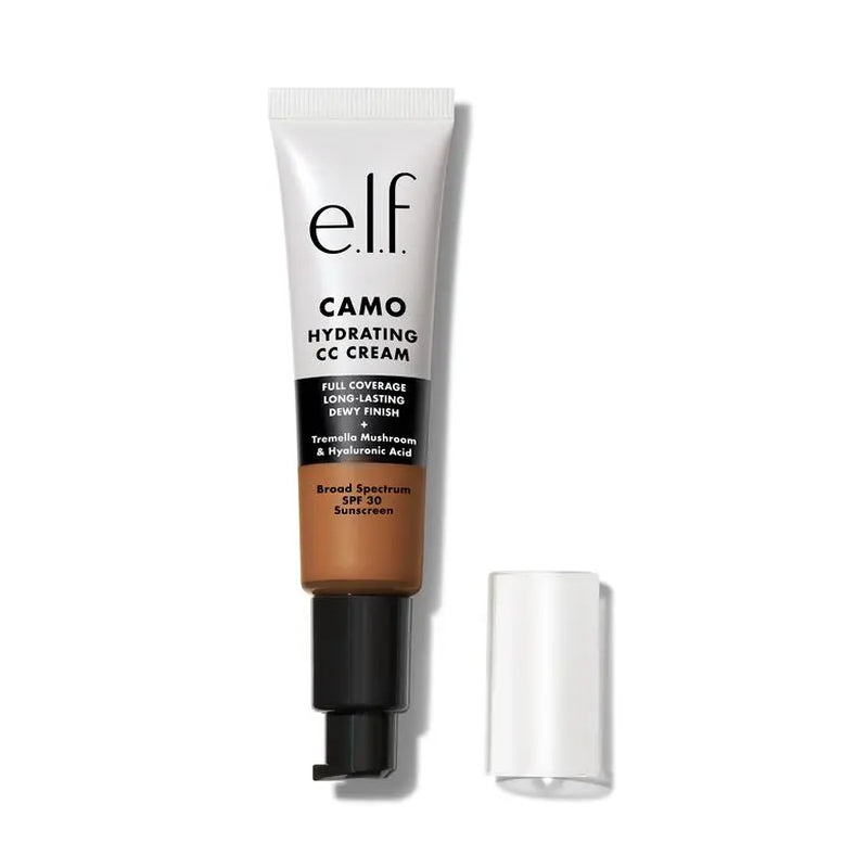 E.L.F. Camo Hydrating CC Cream SPF 30 – Full Coverage Colour Correcting Foundation with Dewy Finish, Vegan & Cruelty-Free Makeup, Lightweight Hydrating Face Cream 30ml