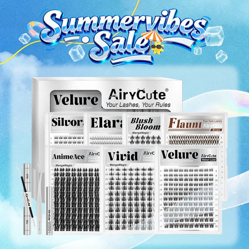 Airycute LIVE Exclusive Cluster Lashes – Viral DIY Lash Extensions with Best-Selling Styles Bubble, Elara, Brown Flaunt, Velure, Downy & Viva | Limited-Time Low Prices