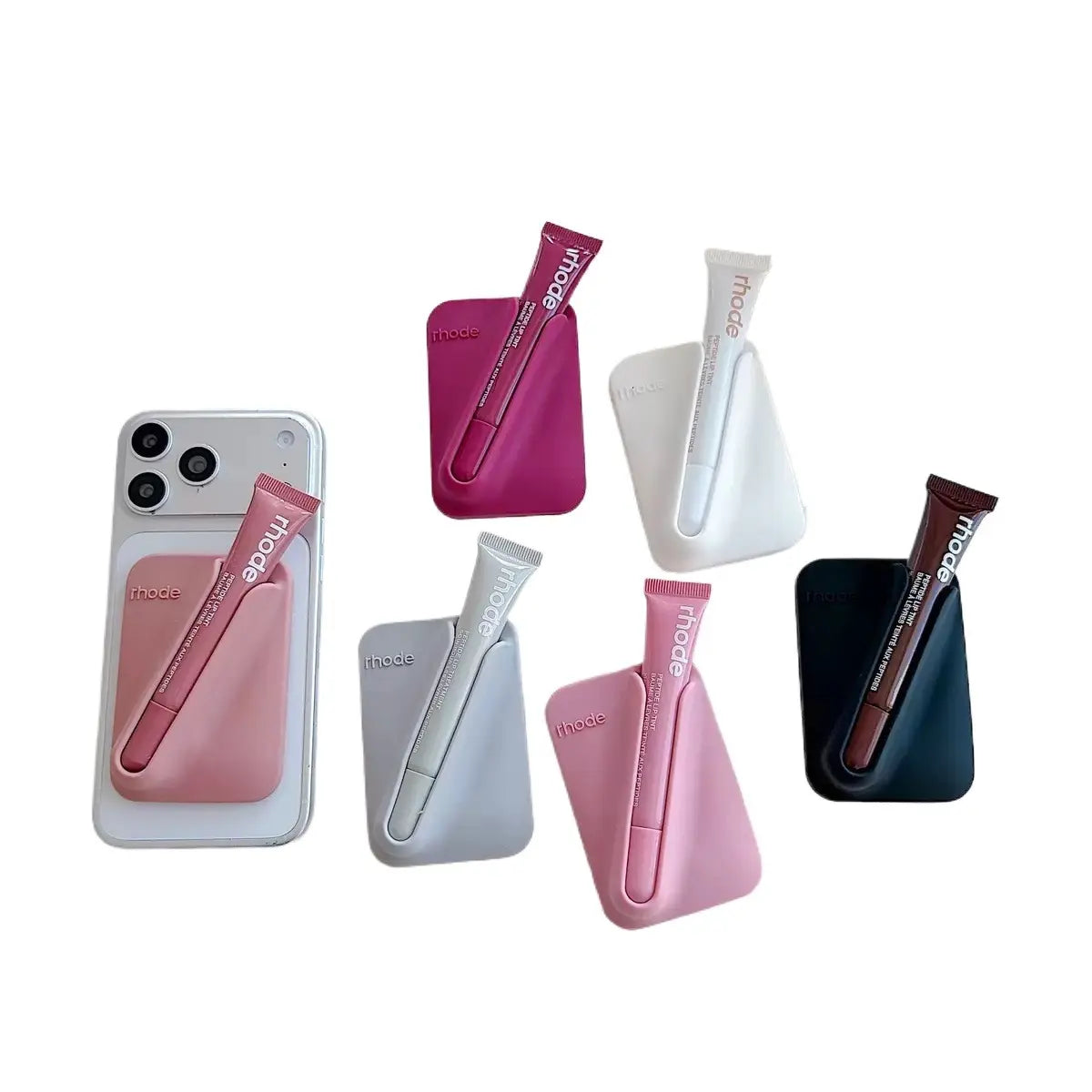 MagSafe Compatible Lip Gloss Holder Phone Case – Glossy Snap-On Cover for iPhone 17/16/15/14/13 Pro Max with Built-In Lip Gloss Storage