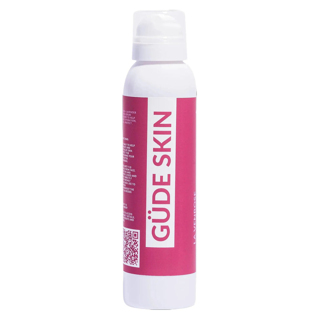 GÜDE SKIN La Venrose Hydromist Organic Lavender Rosewater Toner with Hyaluronic Acid for Acne & Oily Skin Care Hydrating Serum Moisturizer